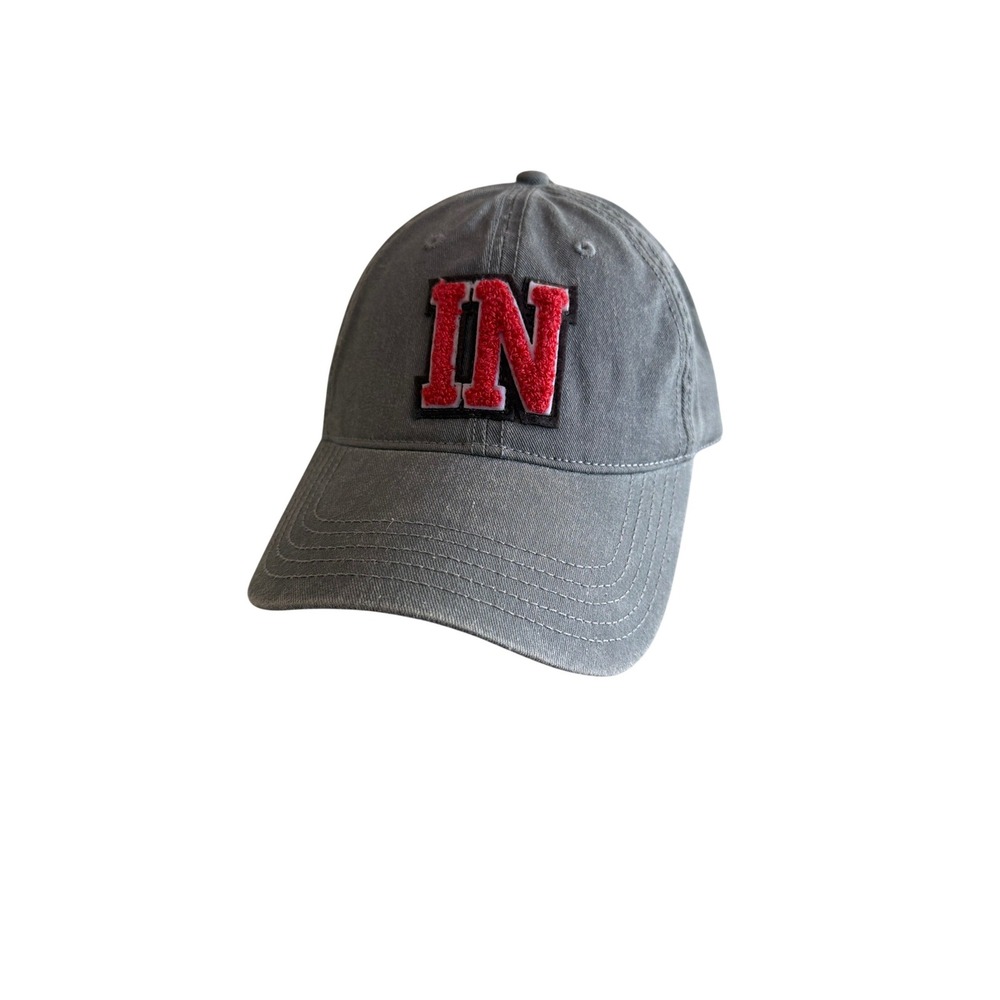 Home‎ Free Indiana University IU Hoosiers Grey Chenille Patch Baseball Cap Hat